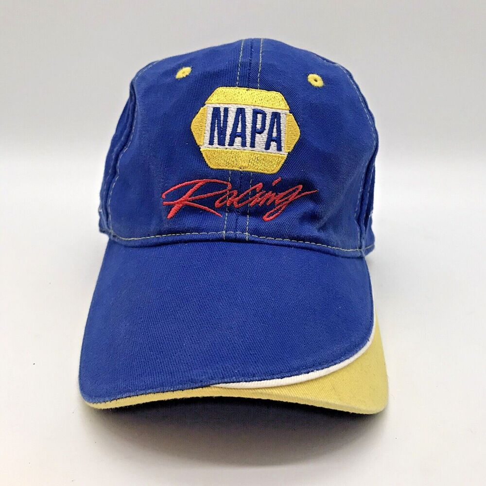NAPA Racing Ball Cap Martin Truex Jr #56 Ron Capps #28 Blue Yellow Strapback Hat
